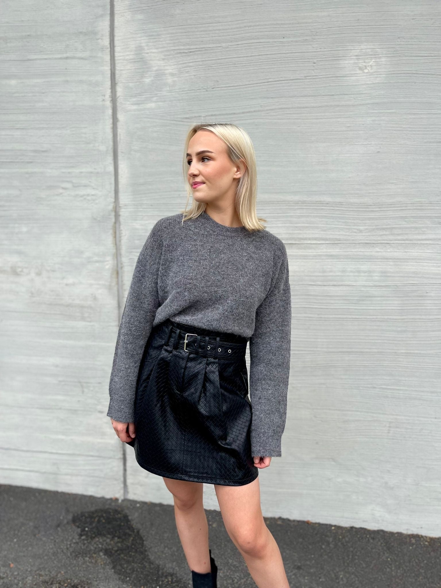 SLFSIA Pullover - Medium Grey Melange